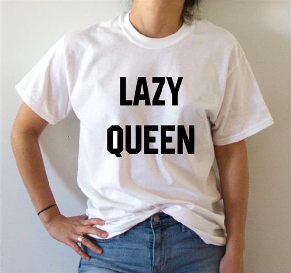 

lazy queen letters print men mens t shirt tshirts cotton casual funny for lady tee hipster drop ship z, White;black