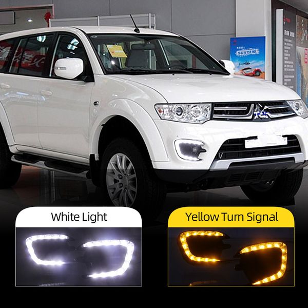 

matt or gloss style for mitsubishi pajero sport 2013 2014 2015 led car drl daytime running lights fog lamp