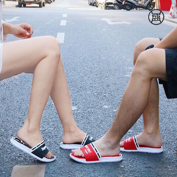 

mens and womens shoes slippers summer fashion korean personality trendy sandals beach flip flops1, Black