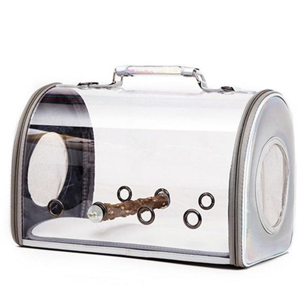 

portable pet bird carrier transparent breathable travel cage tote bag parrot handbag outdoor birds houlder cages