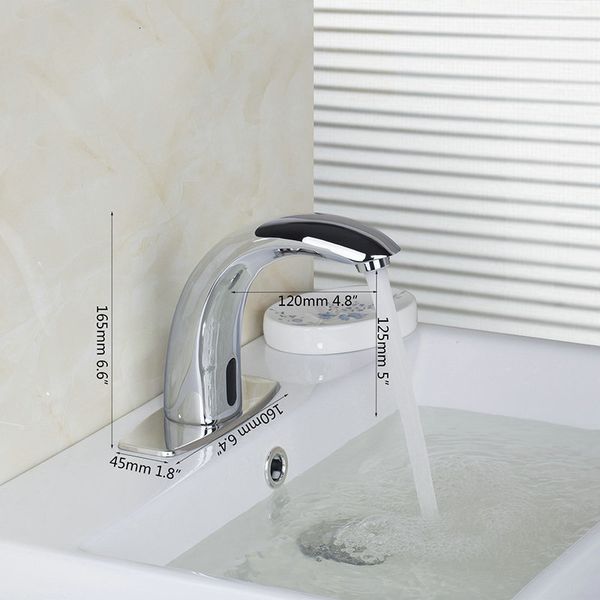 

bathroom sink faucets automatic sensor basin water mixer tap deck mounted touch-infrared ejdq