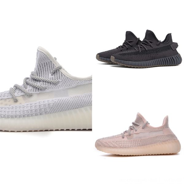 

ihlot kanye west men runningshoes israfil fade abez sneakers sulfur asriel yecheil static reflective mens trainers women sports 350, Black
