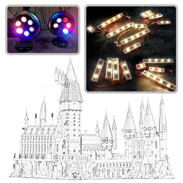 

led light kit compatible hogwart castle 71043 building blocks harryed pottery model for kids toys children gift 1008