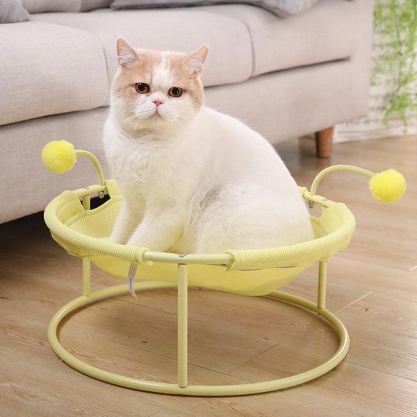 

summer pet cat mat fun leisure chair steel frame bed moisture-proof kennel hammock removable and washable supplies beds & furniture
