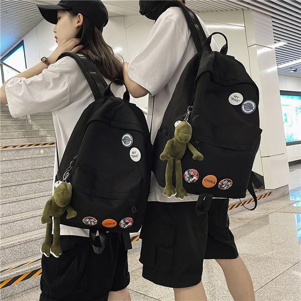 

backpack high-quality korean high school students trend leisure lovers black book bag