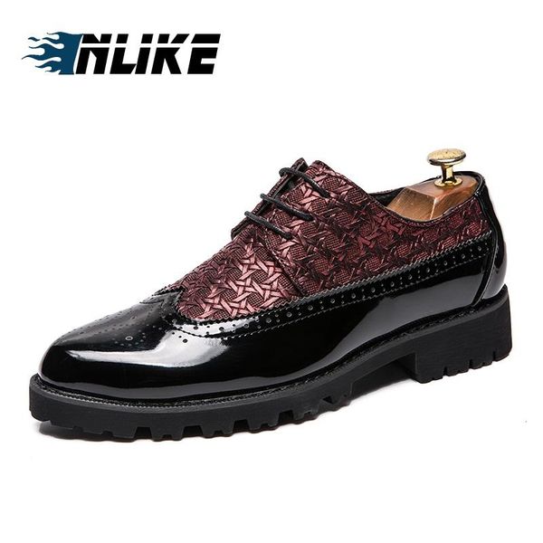 

dress shoes inlike business men casual handmade leather flat oxfords formal, Black