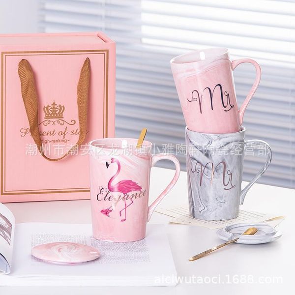 

creative ceramic mugs gift box set marbled jewelry event custom