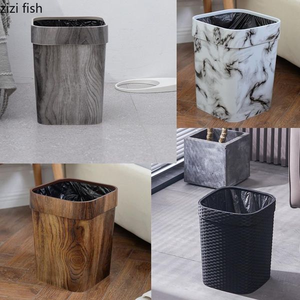 

waste bins square plastic trash can without cover wastebasket garbage bin storage basket home cleaning tools