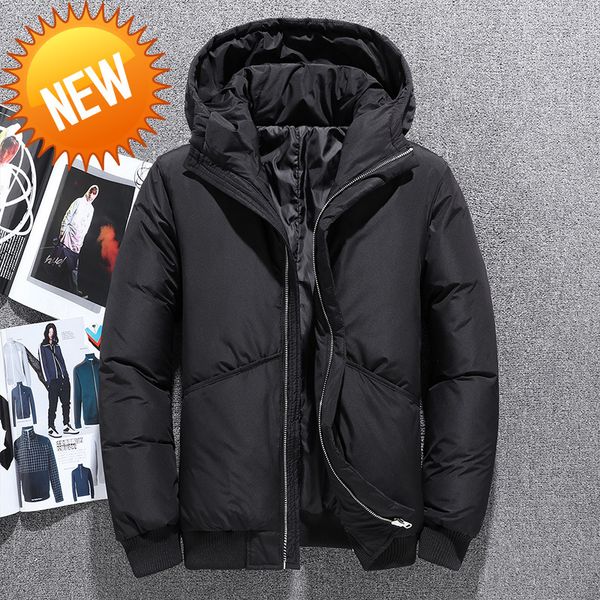 

winter male jacket men casual men's down warm hooded coats man windbreaker thicken parkas 4xl abrigo hombre casaco, Black