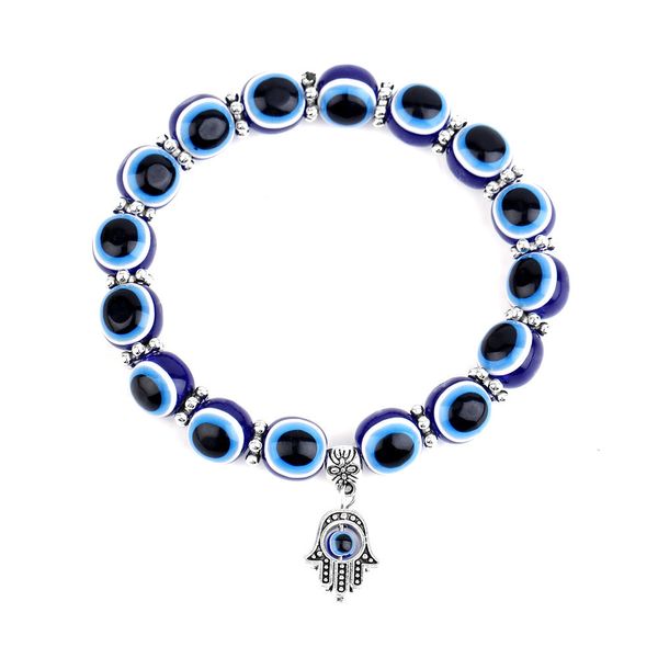 Натуральный камень Турция браслеты сглаза унисекс мода голубые глаза браслет ювелирные изделия для вечеринок простые браслеты с дурным глазом рука счастливые браслеты