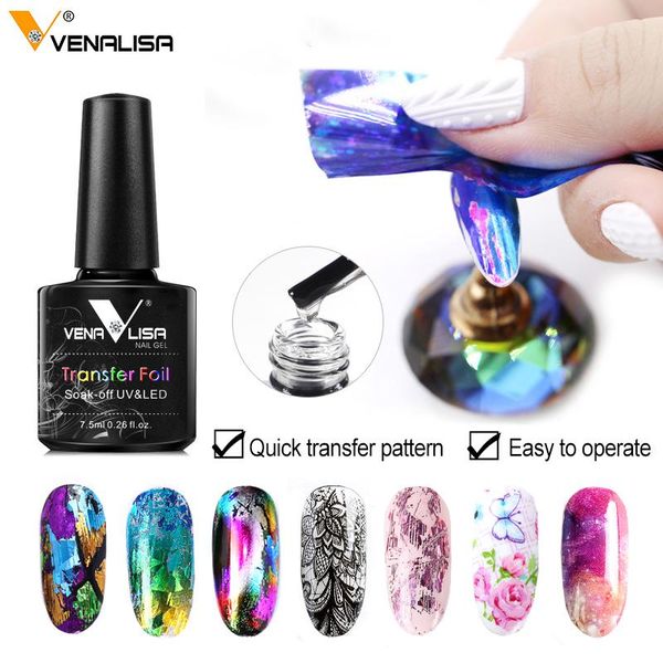 

nail gel foil transfer easy apply art design manicure enamel polish uv led lacquer varnish, Red;pink