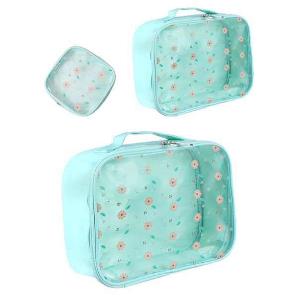 

storage bags 3pcs toiletry with handle strap portable travel cosmetic pouches