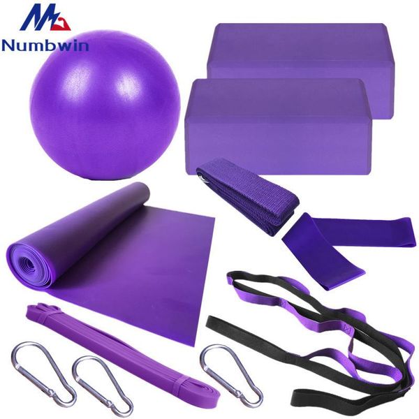 

resistance bands 11 pcs yoga pilates set anti-stress ball exercise at home bean latex towel stretch