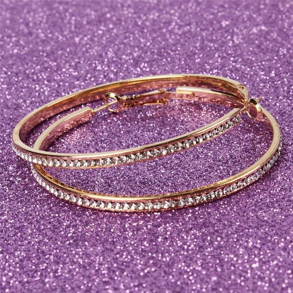 

hoop & huggie big smooth circle earrings women girl trendy large brand earring fashion jewelry boucle d'oreille femme, Golden;silver