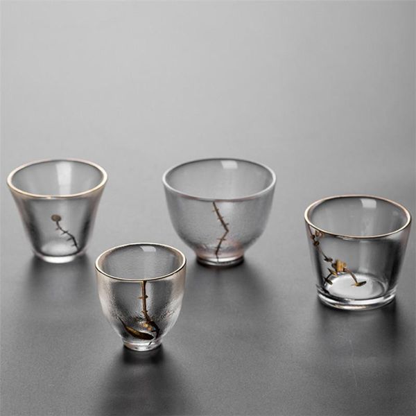 

cups & saucers japanese glass master cup household transparent crystal heat resistant teacup creative small water mug office drinkwa