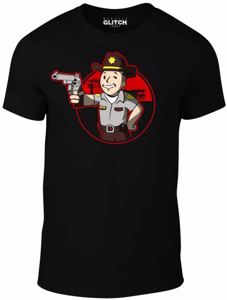 

Nuclear Rick Men's T-shirt - Inspired By Walking dead, White;black