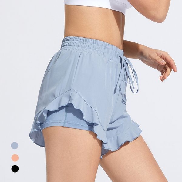 

oversized sports shorts loose summer quick dry breathable running anti light yoga pants four needle six thread female, Black;white