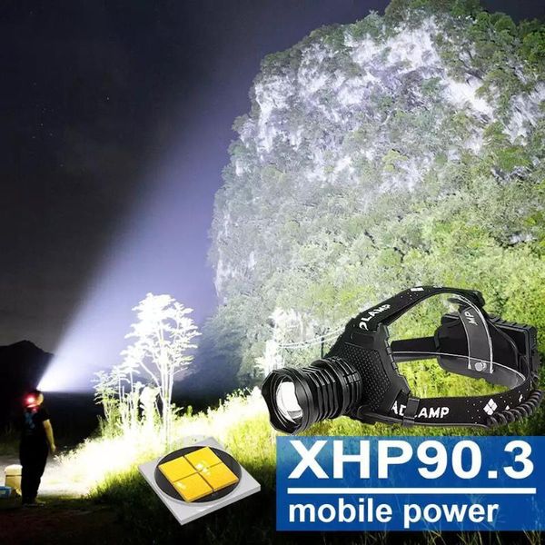 

xhp90.3 high power led headlights usb 18650 battery rechargeable headlamp head lamp light xhp70.2 torch camp headlamps