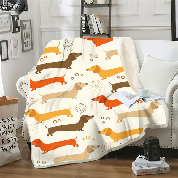 

cloocl blankets lovely animal puppy dachshund pug 3d print sofa travel throw blanket teens plush quilt
