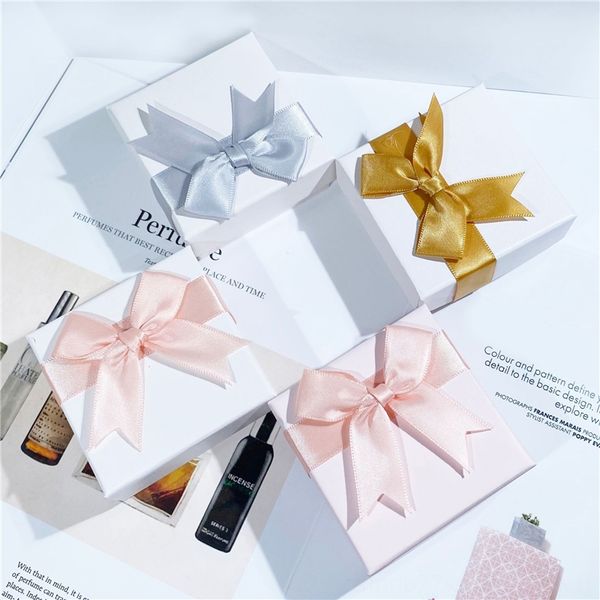 

wje gift packing ring packaging es es bow exquisite necklace jewelry necklace jewelry boxbox, Black;white