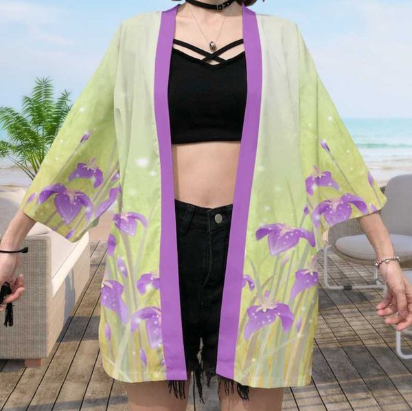 

ethnic clothing japanese anime ayame the snake cloak kimono hao knit cardigan traditional asian, Red