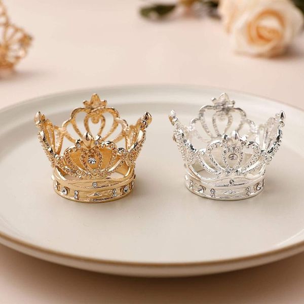 

napkin rings 4pcs alloy diamond crown buckle golden ring el home furnishing