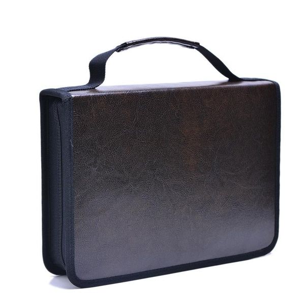 

pencil bags school case large 120 hole pen bag portable pu leather box