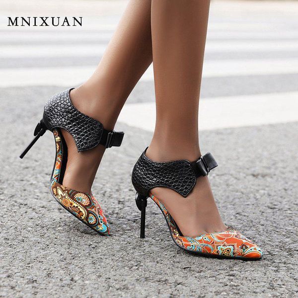 

dress shoes mnixuan europe fashion summer women gladiator sandals 2021 slip on butterfly-knot crystal high heels silver large size, Black