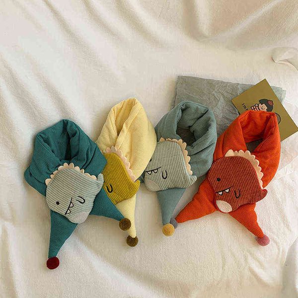 

scarves autumn and winter dinosaur little monster female lovely baby boy children's scarf korean versatile warm neck cover, Blue;gray