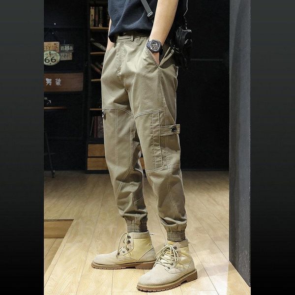 

men's pants 2021 autumn winter mens cargo men joggers men's hip hop streetwear harem jogging casual trousers for male f234, Black
