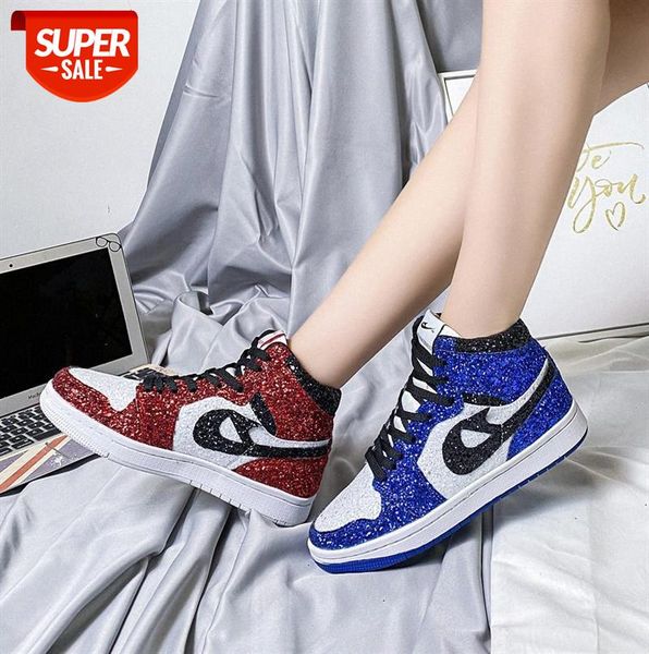 

women's shoes, high-sports casual customized diamond flashing, student lace-up trendy shoes #fp3i
