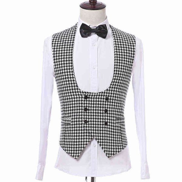 

men's herringbone vt, double button, leisure suit, fashion suit, White;black