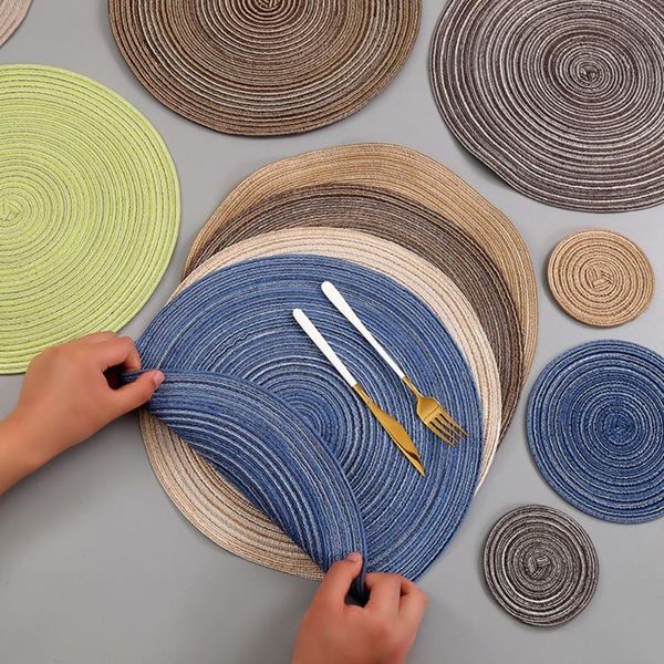 

mats & pads placemats washable table cloth pad mat tablemats stain-resistant dining disc bowl non-slip