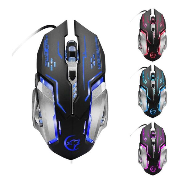 

mice ywyt g815 wired gaming mouse colorful breathing lights office