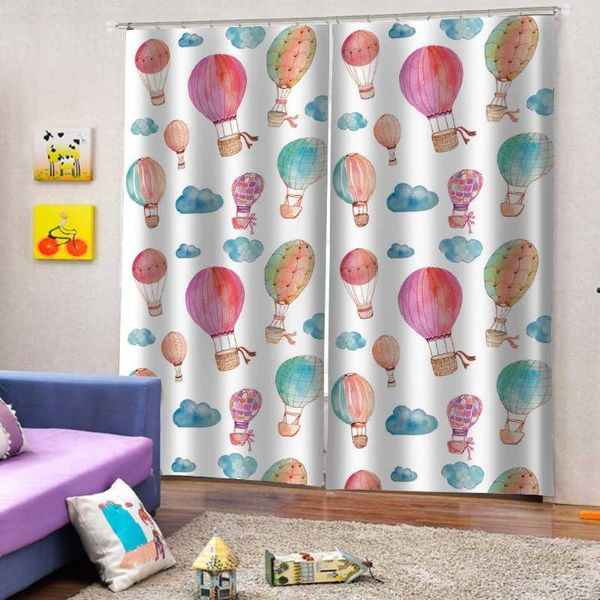 

custom blackout window curtain clouds parachute printing curtains living room bedroom kids home decor cortinas & drapes