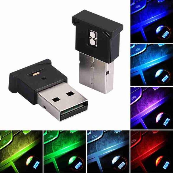 

vehicle usb atmosphere lamp plug and play colorful decorative emergency lighting auto interior mini light interior&external lights