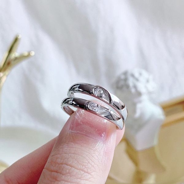 

simple 925 sterling silver ring for lovers couple rings