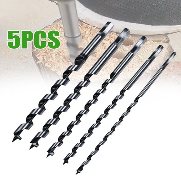 

professional drill bits 5pcs 6-14mm long twist auger bit woodwork hole saw hex shank spiral wood drilling for woodworking furniture cutter t