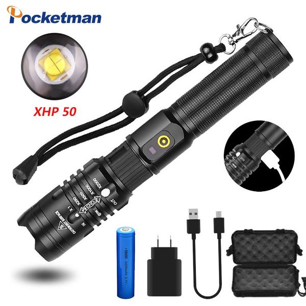 

lumens xhp50.2 most powerful 18650 usb torch xhp50 lantern hunting lamp hand light flashlights torches