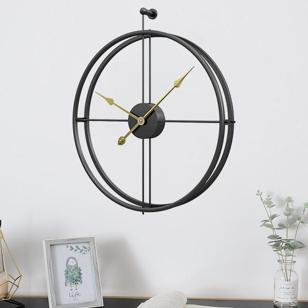 

luxury retro large 3d wall clock vintage silent metal decorations modern art home living room decoration pendulum clocks