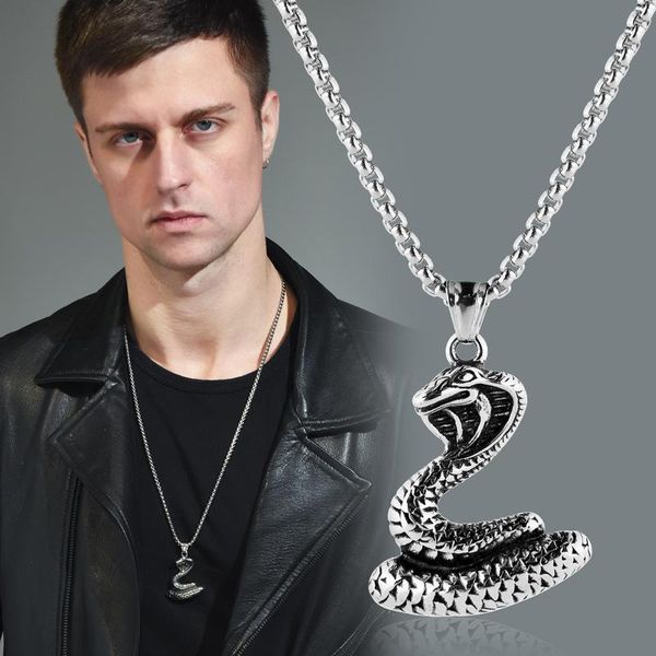 

pendant necklaces 2021 punk snake necklace silver color unquie neck jewelry statement pouplar wholesale party