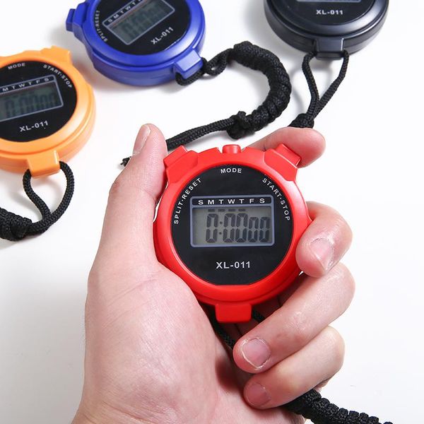 

timers xl-011 lcd chronograph handheld sports timing satch fitness timer counter digital display w/ calendar function