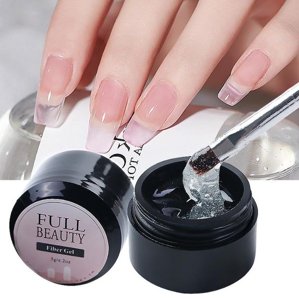 

nail gel 5ml fiber repair glue silk extension poly uv builder polishÂ quick building prolong form acrylic tips for manicure #1520, Red;pink