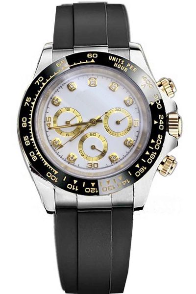 

luxury designer fully automatic mechanical watch rubber watchband size 40mm sapphire glass waterproof function christmas gift delivery, Slivery;brown