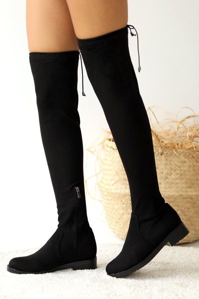 

boots women's black suede