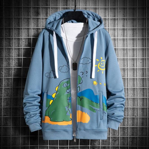 

men's hoodies & sweatshirts erenejian graphic cardigan fashion painted hip hop for youth hoody with hood clothing plus size, Black