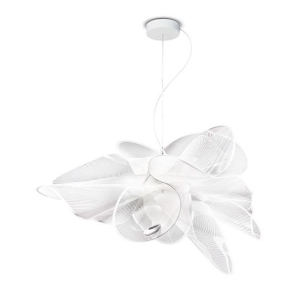 

nordic art deco led chandelier pendant lamps with flower net design acrylic lampshade 73cm 90cm modern suspension chandeliers home living ro
