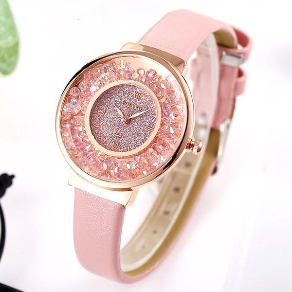 

wristwatches yolako women moving diamond roma watch luxury ladies quartz clock for christmas gift, Slivery;brown