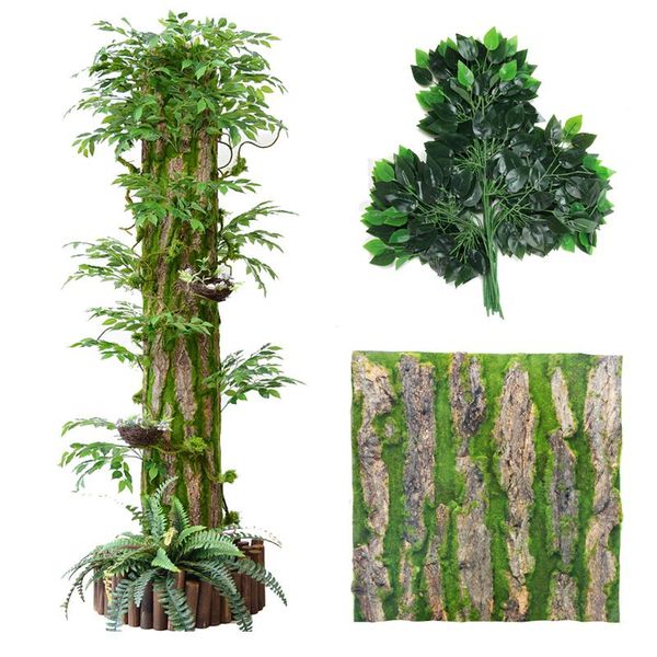 

decorative flowers & wreaths simulation bark pipe decoration water column shelter wall indoor balcony natural plant fake tree artificial
