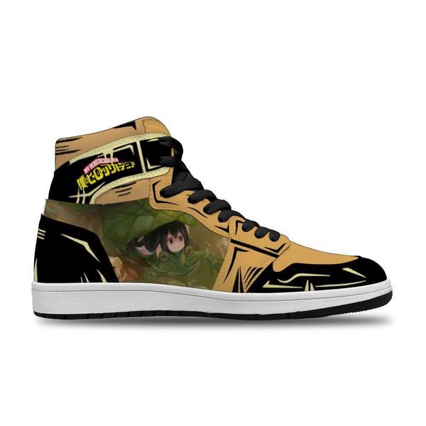 

my hero academia diy japanese anime cartoon printed sport non-slip casual shoes for man men's trend sports shoes high basketball shoes